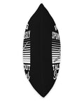 Side view of Glider Enthusiast Sailplane Pilot Throw Pillow For Aviation Fans And Airplane Nerds, black design visible