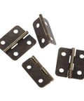 Sturdy Rotating Concealed Hinge Set 4 Pack 30x26mm Iron Vintage Style Furniture Hinges For Cabinets Drawers Jewelry Boxes With Screws