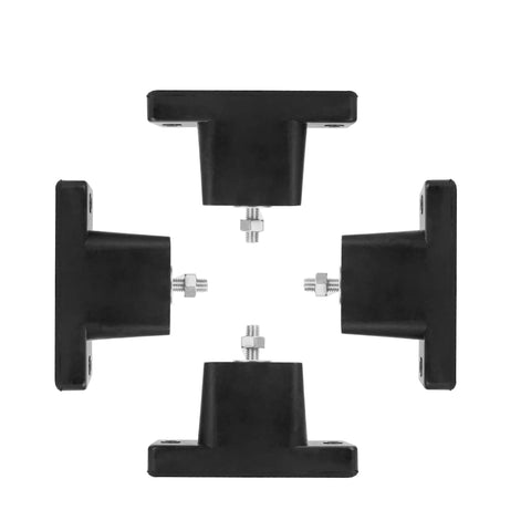 Heavy Duty Rubber Vibration Isolator Mounts 4 Pack For Mini Split HVAC Heat Pump And Central Air Condensers Floor Bracket 4 3 8 Inch By 1 3 4 Inch By 2 3 8 Inch With M8 Studs Anti Vibration Damper Shock Absorbers 200 Kg Capacity