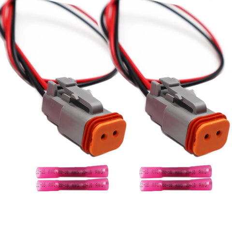 Volvo VNL Fender Marker Lights Connector Kit Two Piece Pigtail Harness Plug And Play Front Side Marker Lights 82750741 82750743