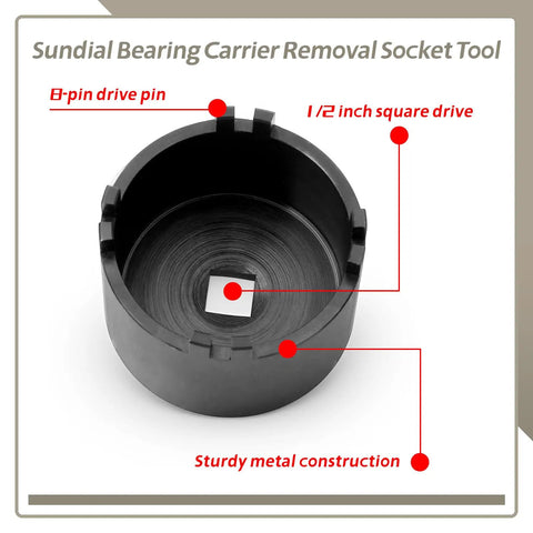 Front Differential Sundial Bearing Carrier Retainer Seal Replacement Socket Tool Swaps Right Out For Subaru Forester Impreza Wrx Sti Legacy Outback Drops Clean With No Headaches, featuring 1/2 inch square drive.
