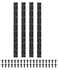 Top Shelf 18 Inch Piano Hinges, 4 Pack 304 Stainless Steel Continuous Door Hardware, Black Pre Drilled Kit With Screws and screws.