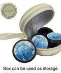 Marble Pattern Cabinet Knobs 4 Pack Round Single Hole Drawer Pulls For Kitchen Cupboards And Bedroom Drawers in storage case.