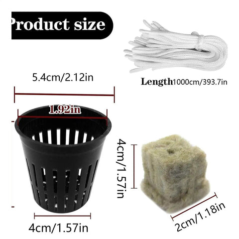Hydroponic Net Pots For Soilless Seedlings With Porous Design For Even Watering And Strong Root Foundation Grow Cubes