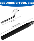 Heavy Duty 11-Blade Deburring Tool Set For Metal, Plastic, Resin & Aluminum displayed with size dimensions, showing tool length of 120cm.