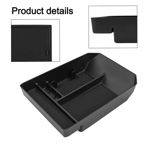 Straight Up Solid Setup For Tesla Cybertruck Center Console Organizer 2024 And 2025 Custom Molded TPE tray with compartments.