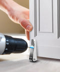 Installing Swivel Gate Caster Wheels With TPE Rubber on door for smooth mobility on hardwood surfaces, 1.6 inch silver black