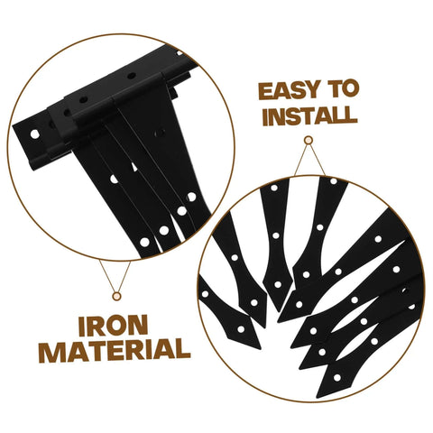 Heavy duty cabinet door hinges made of durable iron, easy to install, shown in close-up view.