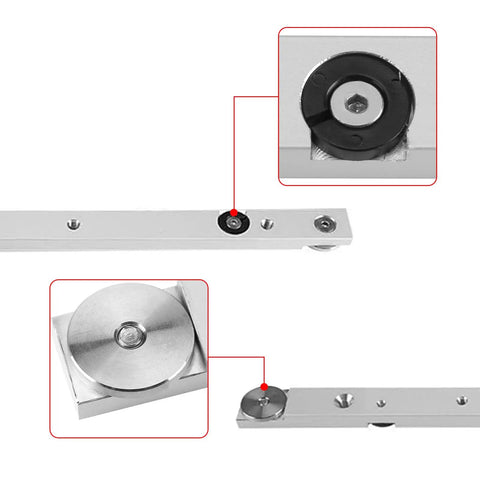 Aluminum Alloy Miter Bar For Table Saw And Router Tables, 300mm Guide Rail With T Slot Track, close-up of adjustable slider