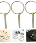 8 Pack Lynch Pin Kit Beefy Heavy Duty Ring Pins For Trucks Trailers Mowers And Farm Equipment Secure Fixes That Last Durable Wear-Resistant Spring-Loaded Design Built Tough For Real World Use, three steel ring pins