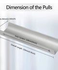 12 Pack Silver Aluminum Edge Pull Handles For Kitchen Cabinets Concealed Drawer Finger Grip Knobs With Screws Slick Metallic Finish Zero Hassle Install Hella Durable Heavy Duty Cabinet Hardware Upgrade 150 Millimeter Spacing dimensions shown with width 39mm and overall length 150mm