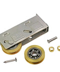 4 Pack Heavy Duty Sliding Screen Door Rollers With Stainless Steel Track Wheels And Copper Bearing Pulleys, includes rollers and screws.