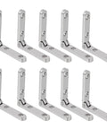 10 Pieces Zinc Alloy Jewelry Box Hinges 90 Degree Wooden Box Hinges for Miniature Furniture Chest Case and Accessories Durable Drop Down Hinge Set for Jewelry Boxes and Small Wooden Boxes