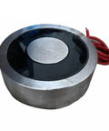 Heavy Duty 24V Electric Magnetic Lifter Cylindrical Suction Plate 14000KG Capacity with red wire for industrial lifting tasks
