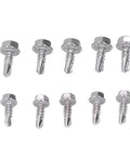 Self Drilling Screws Hex Head Stainless Steel 100 Pcs Set 4.2x13mm And 4.8x13mm Heavy Duty Fasteners for Metal and Wood Applications