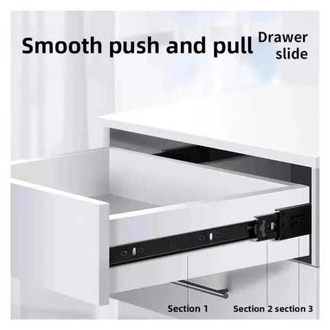 10 To 20 Inch Cold Rolled Steel Drawer Slides Two Section Cabinet Slides Furniture Hardware Close Sliding Track For Diy