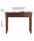 Retro Brown Computer Desk With Two Smooth As Butter Storage Drawers Absolutely Hella Sturdy Construction, 19.6in height.