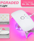 Upgraded UV light with 3 timer settings for All In One UV Resin Kit With Light And Molds 300g Crystal Clear Hard UV Curing Premixed Kit.