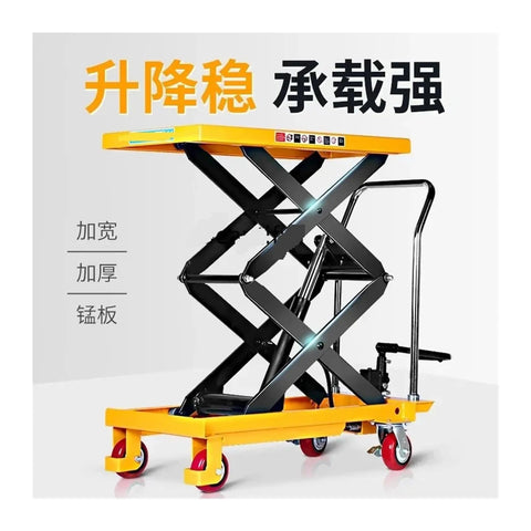 Top Rated No Fuss Heavy Lifter Scissors Lift Table Foot Pedal Hydraulic Pump Portable Manual Loading Dock Platform Sturdy Frame
