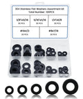 ZIUZI 100‑pc 304 stainless flat washer set in a plastic organizer; five sizes visible