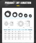 5PC Heavy Duty ER Collet Sliding Nut M50 X 1.5 With Balanced Eccentric Design For Rock Solid CNC Mill Clamp dimensions and specifications.