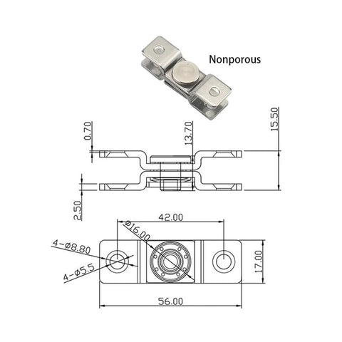 Stainless steel damping torque hinge with free stop and 360-degree rotation, 1 pc, Amazon