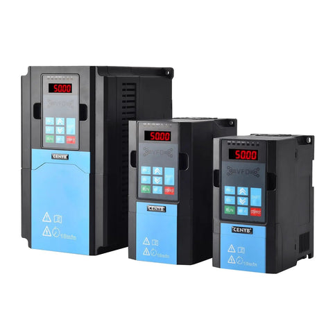 Three 0.75KW 1HP VFD Inverter For CNC Spindle Speed Control, 220V Input And Output, 0 to 3000 Hz, single or three phase units