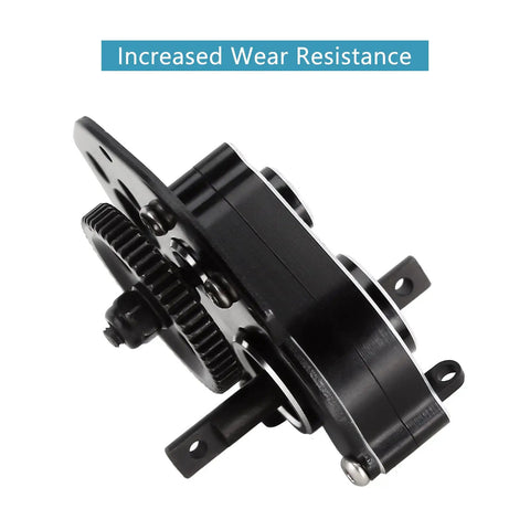 Aluminum Transmission Gearbox Upgrade for Axial SCX24 AX24 1 24 Scale RC Car Beefed Up Black Anodized with Hardened Gears