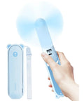 Power Bank Handheld Fan With 4500mAh Battery Folding Personal Fan For USB Or Battery Power 3 Speeds Ultra Portable On The Go Cooling