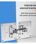 1 Pack Rotating Concealed Hinge Repair Plate for Cabinets and Cupboards installed on side panel