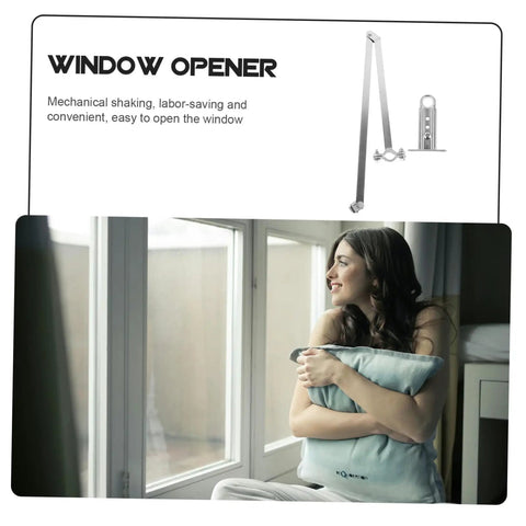 Automatic Window Opener Hand Crank Operator For Greenhouse And Home Ventilation Airflow Control No Hassle Install Mechanism With Curved Arm Bracket And Easy Fit