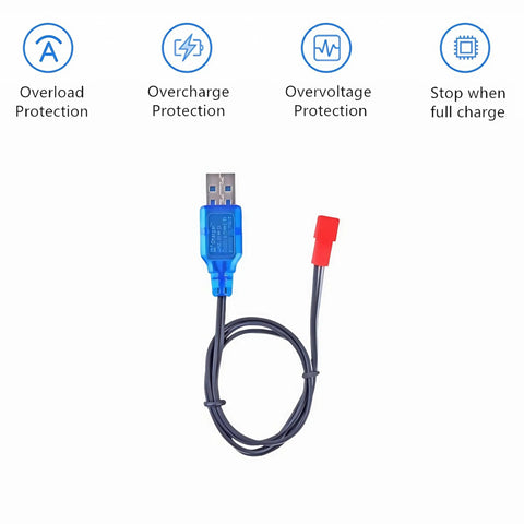 USB charger for 3.7V 900mAh LiPo Battery With JST Plug For MJX Syma Holy Stone Sky Viper RC Drones Including X56W X400 X400W