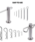250 Piece Cotter Pin Hairpin R Clips Assortment Kit Beefy Heavy Duty Zinc Plated Steel Spring Fasteners Hitch Pins Clips Locking Set