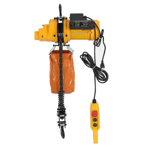 2200 Lb Electric Chain Hoist With 120V Single Phase Overhead Crane G100 Chain 10 Ft Lifting Height for Garage Shop and Home Use