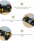 Portable Breadboard Power Supply Module 6.5 To 12V Input With 3.3V And 5V Outputs For MB102 Style Breadboards 6 Pack USB DC Regulator, black PCB
