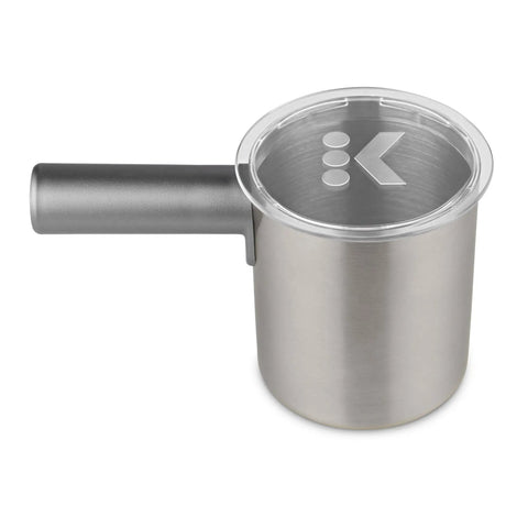 Milk Frother Cup Replacement Part for K-Cafe Coffee Makers 80 Milliliters Hot and Cold Frothing Extra Kitchen Accessory in Nickel