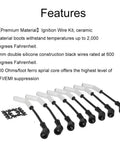 Upgrade Your GM LS Or LT Engine With This 8-Piece Extreme Spark Plug Wire Sleeve Set For A Snappy Idle And Raw Power Under Hood When Tearing Up The Drag Strip. 8-piece silicone ignition wire sleeves, black, heat-resistant, shown angled