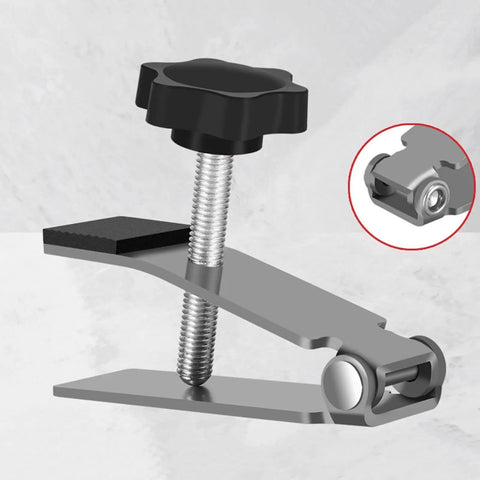 No Hassle Tile Leveling Jack With Smooth Telescoping Arm And Knurled Micro Dial For Dead On Floor Tile Placement and heavy duty steel construction.