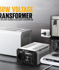350 Watt Bidirectional Pro Grade Voltage Transformer For 110 To 120V And 220 To 240V with kitchen appliances connected