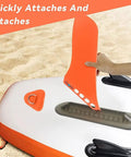 9 Inch SUP Center Fin No Tool Fin Screw Fiberglass Reinforced Replacement Fin For Surfboard And Stand Up Paddleboard Orange