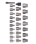 Heavy Duty 27 Piece Screw Extractor Set Made From Tough Molybdenum Steel Bolt Removal Kit With Hex Head And Left Hand Thread For Damaged Fasteners Repair Jobs, 27-piece set