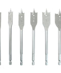 Heavy Duty Spade Drill Bits Set, 6 Pieces With Quick-Change Hex Shank And Titanium Coating, High Carbon Steel