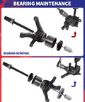 Front Wheel Drive Wheel Bearing Removal And Installation Kit With Bearing Press in use, illustrating bearing removal and installation.