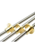 Beefy Ball Screw With Nut 1Pc T14 Trapezoidal Rod Lead Screw Thread 14mm And 6mm Lead Brass Nut Length From 100mm To 600mm For CNC Machines