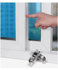 88 Double Concave Pulleys and 77 Double Flat Rollers for Sliding Door and Window Tracks 16mm Stainless Steel Replacement Hardware shown on a window track.