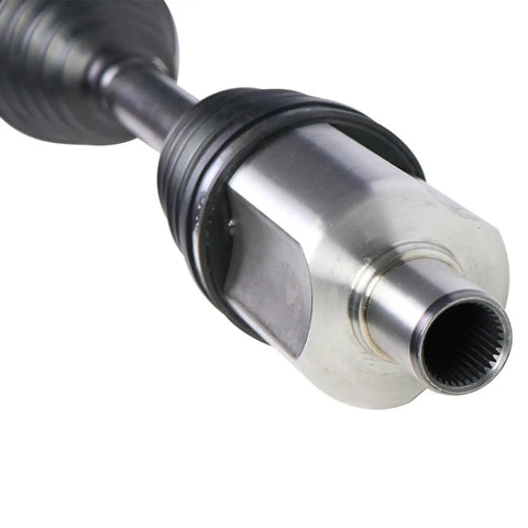 Left Front Driver Side CV Axle Shaft Assembly For Cars Heat Treated Quiet Ride Tech Premium Strength Extensive Quality Control Lifetime Warranty Built For Long Lasting Smooth Performance, close-up metal CV joint