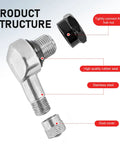Two Pack CNC Aluminum Motorcycle Tire Valve Stems 90 Degree Air Stems Universal For Tubeless Tires 10 To 11 Point 3 mm Fits Most