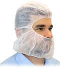 Bulk Disposable Bouffant Hair Covers White Polypropylene Head Caps For Cleanroom Lab And Food Work Offer Ready To Roll Hygiene Protection That Cuts The Fluff And Delivers Straight Up Value All Day Long worn by a man.