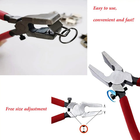 Close-up of pliers from Dope Key Fob Hardware Kit With Glass Running Pliers For Easy Key Fob Install, highlighting tool details.