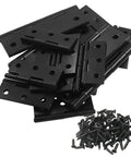 Rock Solid Black Stainless Steel Door Hinges Heavy Duty Butt Folding Design Swings Smooth Like Silk Premium Replacement Hardware Built Tough For Interior And Exterior Doors Easy Install with screws, assorted sizes.